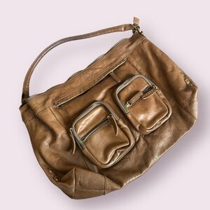 J. Crew Brown Leather Hobo Bag with Vintage Charm